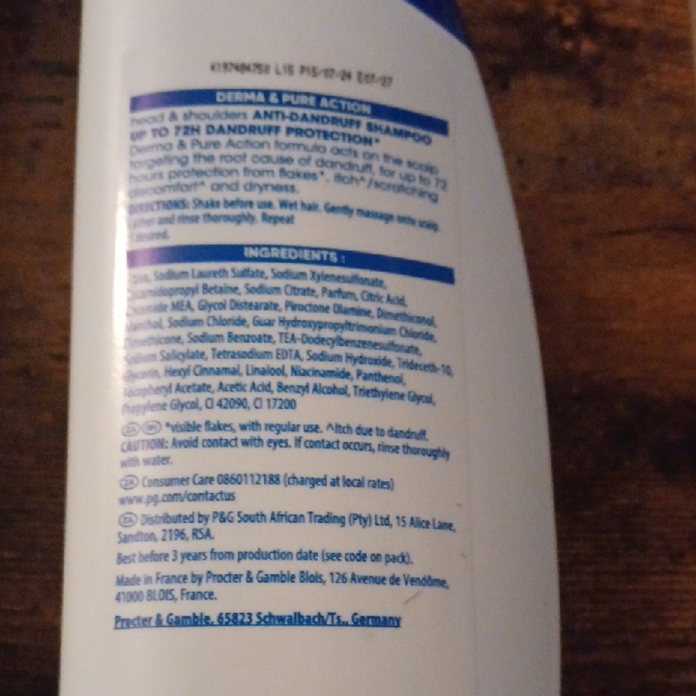 Rare! Menthol Fresh Head & Shoulders Anti-Dandruff Shampoo 13.5 oz - Picture 6 of 8